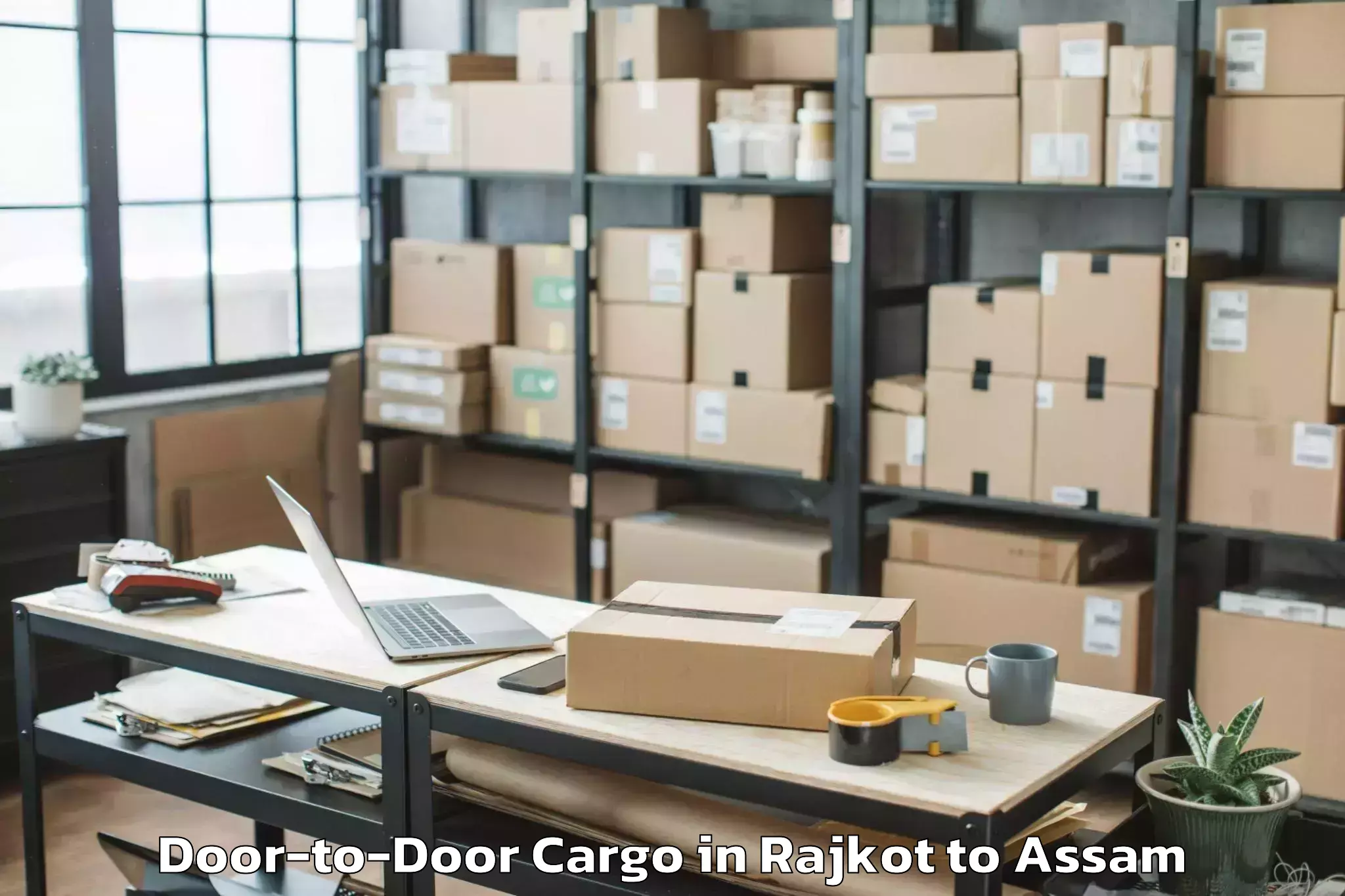 Top Rajkot to Sonapur Door To Door Cargo Available